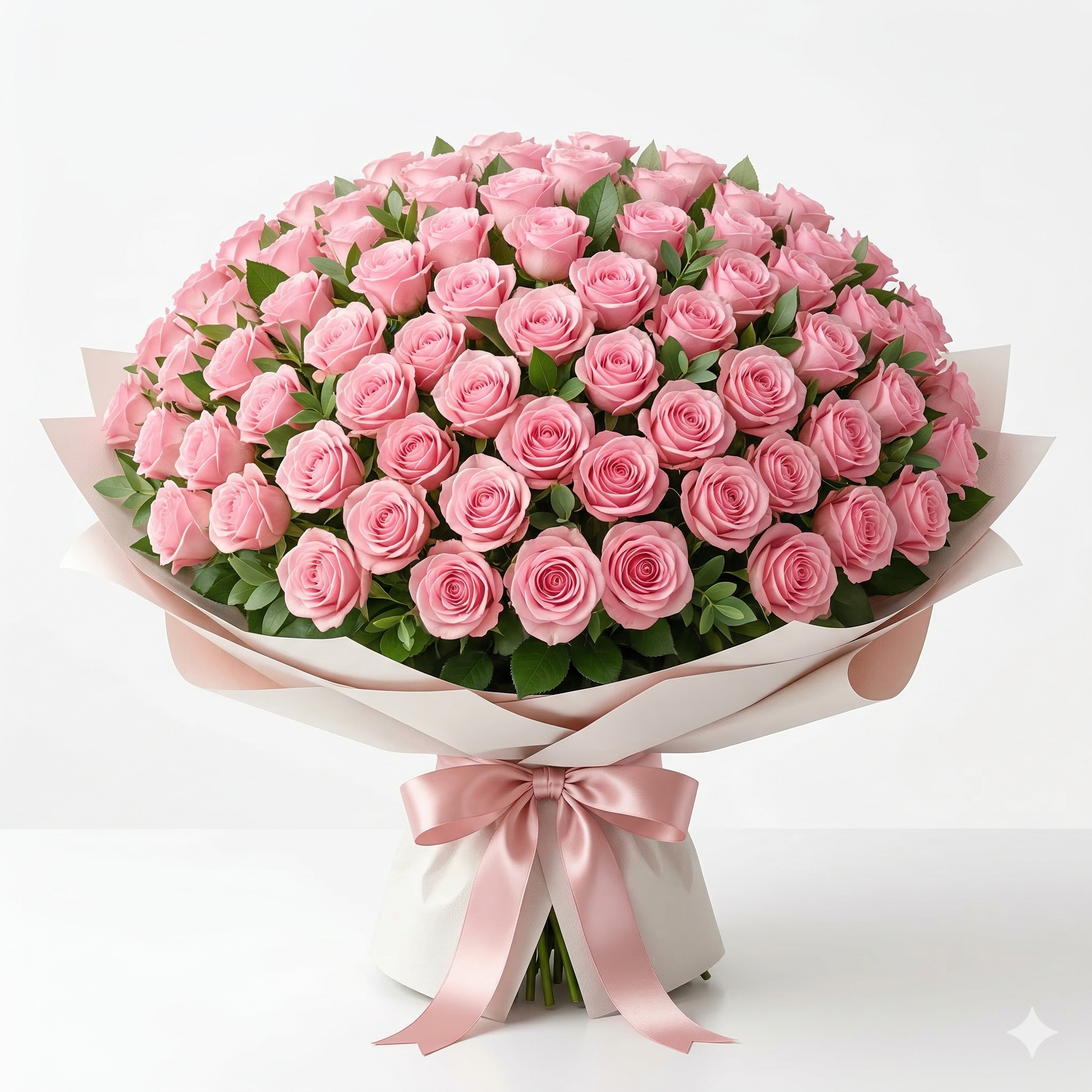 Soft Pink Rose Bouquet – Elegant Flower Gift for Birthday & Love