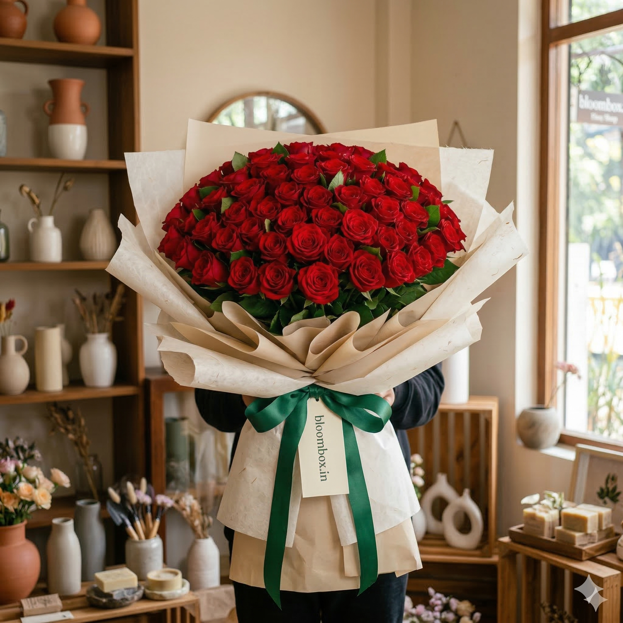100 red rose for Bouquet for your Love (Same day Delivery
