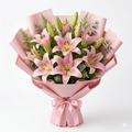 Pink Lily Bouquet Online | Same Day Flower Delivery in Delhi NCR | Bloomboxs.in