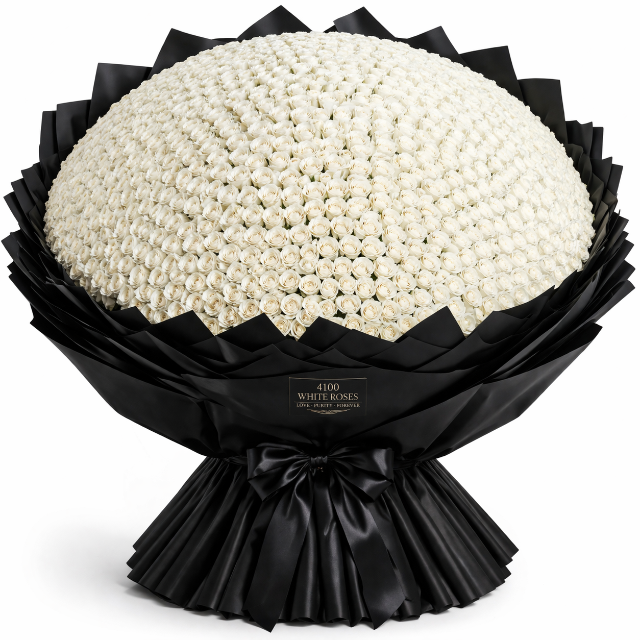 4100 Roses Grand Bouquet with Black Korean Wrapping