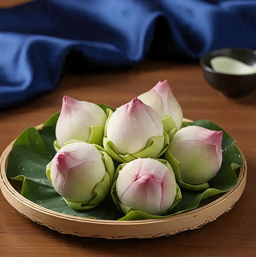 Fresh lotus flowers for pooja and temple offering with spiritual and auspicious significance
