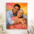 Personalized Mother's Day A3 Canvas Frame with Custom Photo Pop Art Portrait Gift for Mom