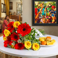 12 Mixed Flowers Bouquet with Assorted Sweets Gift Combo