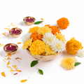 Fresh daily pooja flower subscription with marigold, rose and jasmine flowers
