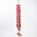 Pink Orchid & White Mogra Jali Cutting Jaimala | Wedding Varmala for Bride & Groom | Bloomboxs.in